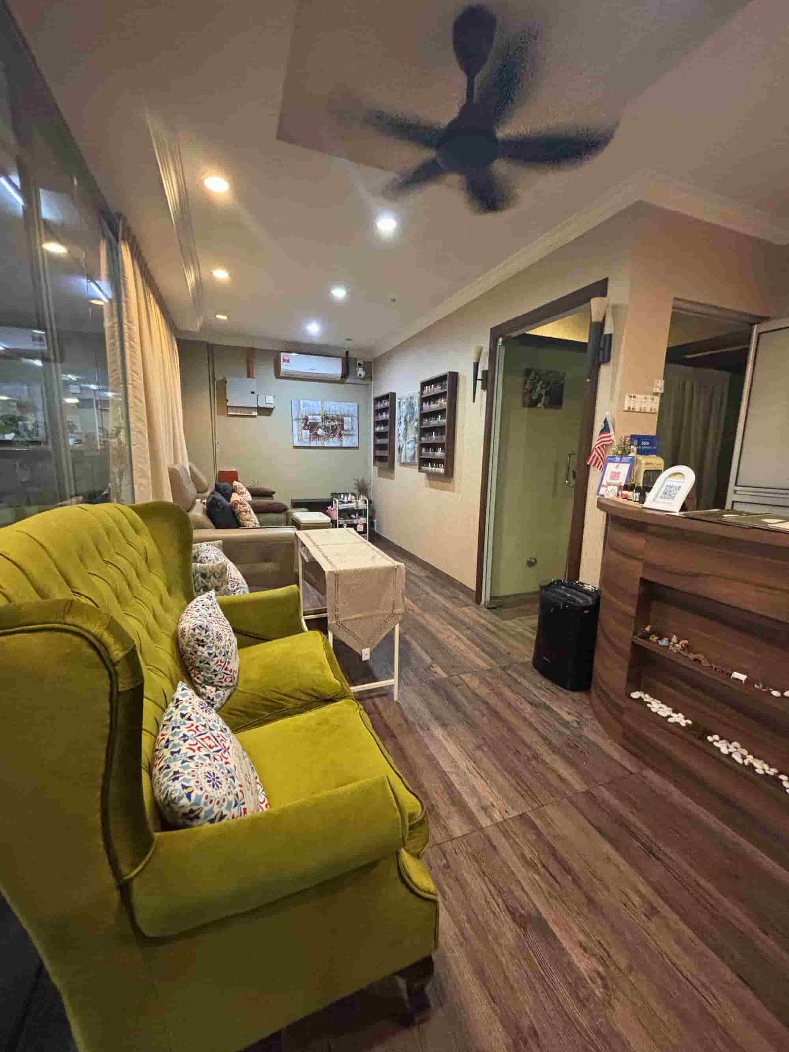 Client enjoying a relaxing spa treatment at Rees Nail & Body Spa